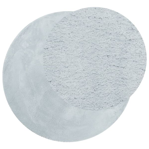 vidaXL Tapete pelo curto macio e lav&aacute;vel HUARTE &Oslash; 100 cm azul