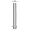 vidaXL Extens&atilde;o de Chamin&eacute; Prateado 25 x 25 x 132 cm A&ccedil;o inoxid&aacute;vel
