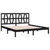 vidaXL Estrutura de cama super king 180x200 cm pinho maci&ccedil;o preto