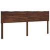 vidaXL Cabeceira com rebordo natural ROSTOCK Castanho escuro 180 cm