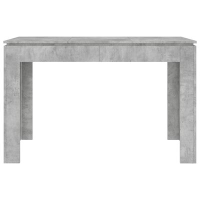vidaXL Mesa de jantar 120x60x76 cm contraplacado cinzento cimento