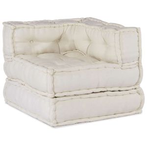 vidaXL Unidade de sof&aacute; modular 70x70x54 cm tecido creme
