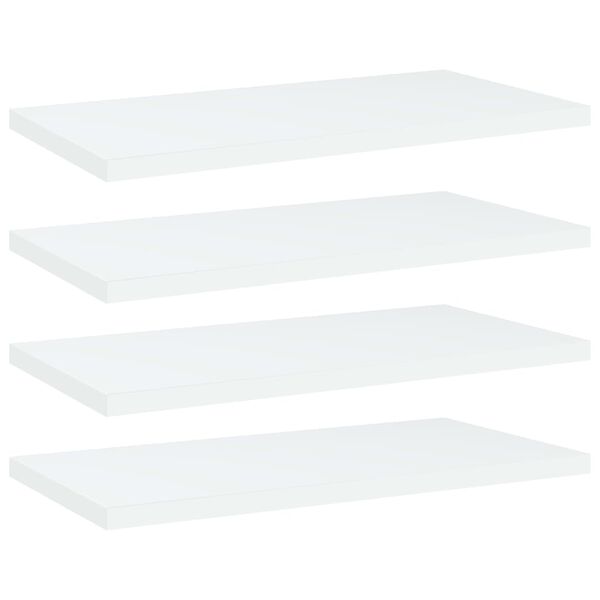vidaXL Prateleiras para estante 4 pcs 40x20x1,5cm contraplacado branco