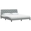 vidaXL Cama com colch&atilde;o 180x200 cm tecido cinzento-claro