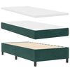 vidaXL Cama Box com colch&atilde;o Verde Escuro 100 x 200 cm Veludo