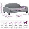 vidaXL Cama para cães 70x45x30 cm tecido cinzento-claro