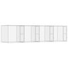 vidaXL Jaula para c&atilde;o Prateado 800 x 200 x 200 cm A&ccedil;o Galvanizado