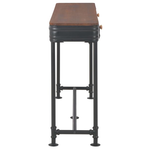 vidaXL Mesa consola com 2 gavetas 120x30x75 cm madeira de abeto maci&ccedil;a