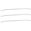vidaXL Suporte de lona para reboques Manual 3 pcs Prateado 130-210 cm