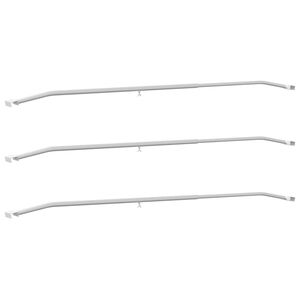 vidaXL Suporte de lona para reboques Manual 3 pcs Prateado 130-210 cm