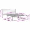 vidaXL Estrutura da Cama com cabeceira Castanho 160 x 220 cm
