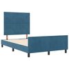 vidaXL Cama Box com cabeceira Azul Escuro 120 x 190 cm Veludo