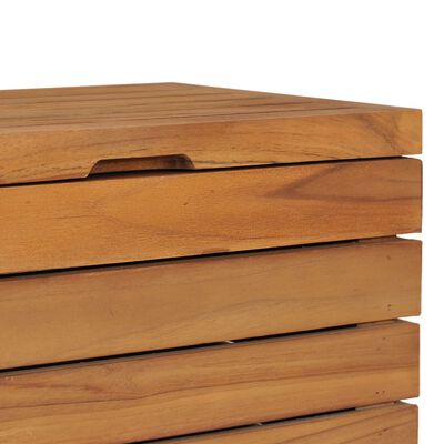 vidaXL Cesto para roupa suja 40x40x70 cm madeira de teca maciça