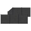 vidaXL Conjunto de Cercas 6 unid. 965 x 186 cm WPC e Alum&iacute;nio Preto