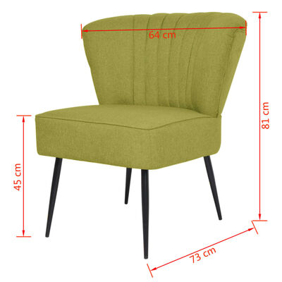 vidaXL Cadeira de cocktail tecido verde