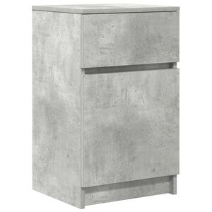 vidaXL Mesa de cabeceira 39x35x65 cm derivados madeira cinza cimento