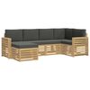 vidaXL Conjunto de Sof&aacute;s para Exterior 6 pcs Branco e Antracite