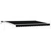 vidaXL Estrutura de Toldo Manual com LEDs Preto e Branco 4 &times; 3 m
