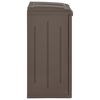 vidaXL Caixote do lixo com 2 portas 65x45x88 cm PP castanho