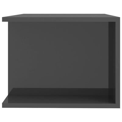 vidaXL Móvel de TV com luzes LED 90x39x30 cm cinzento brilhante