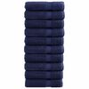 vidaXL Toalhas m&atilde;os premium SOLUND 10pcs 50x100cm 600gsm azul-marinho