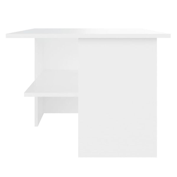 vidaXL Mesa de centro 90x60x46,5 cm contraplacado branco