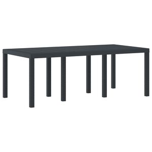 vidaXL Mesa de Jardim Antracite 200 x 100 x 73 cm vime PE