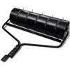 Rolo compactador relva jardim preto com 5 bandas aerador, 30 cm