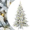 vidaXL &Aacute;rvore de Natal Articulada Artificial Branco 210 cm PVC e A&ccedil;o