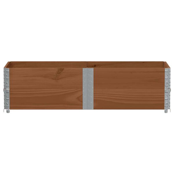 vidaXL Colares p/ paletes 2 pcs 150x50cm madeira pinho maci&ccedil;a castanho