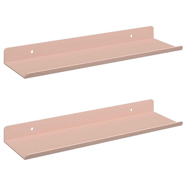vidaXL Prateleira Flutuante 2 pcs Rosa 30 x 9 x 2,5 cm A&ccedil;o