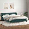 vidaXL Cama com molas colch&otilde;es 200x210 cm veludo verde-escuro