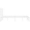 vidaXL Estrutura de cama com cabeceira 120x190 cm metal branco