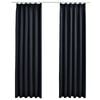 vidaXL Cortinas blackout com ganchos 2 pcs 140x245 cm antracite