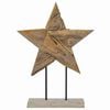 vidaXL Estrela de Natal LED Castanho 43,5 x 13,5 x 59 cm