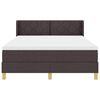 vidaXL Cama Box com colch&atilde;o Marrom Escuro 200 x 160 cm Poli&eacute;ster