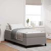 vidaXL Cama Box Cinzento-acastanhado 100 x 200 cm tecido