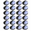 vidaXL Candeeiro de parede solar LED de exterior 24 pcs preto redondo