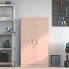 vidaXL Arm&aacute;rio de arruma&ccedil;&atilde;o 2 pcs Rosa 80 x 40 x 140 cm A&ccedil;o