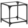 vidaXL Mesa de centro c/ topo em vidro transparente 40x40x40 cm a&ccedil;o