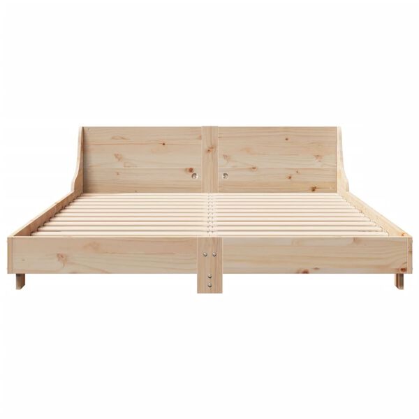 vidaXL Cama sem colch&atilde;o 120x190 cm madeira de pinho maci&ccedil;a