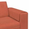 vidaXL Sof&aacute; Laranja Vermelho 250 x 188 x 76 cm Tecido de Veludo Cotele