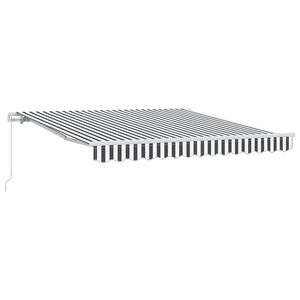 vidaXL Toldo retr&aacute;til manual 300x250 cm antracite e branco