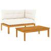 vidaXL 2 pcs Madeira de ac&aacute;cia Castanho