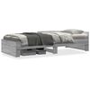 vidaXL Estrutura cama 90x200 cm derivados de madeira cinzento sonoma