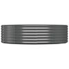 vidaXL Canteiro elevado jardim 140x140x36 aço galvanizado antracite
