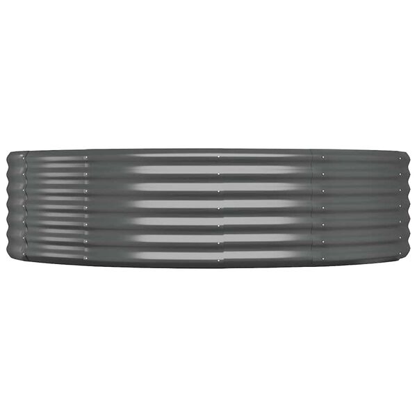 vidaXL Canteiro elevado jardim 140x140x36 aço galvanizado antracite