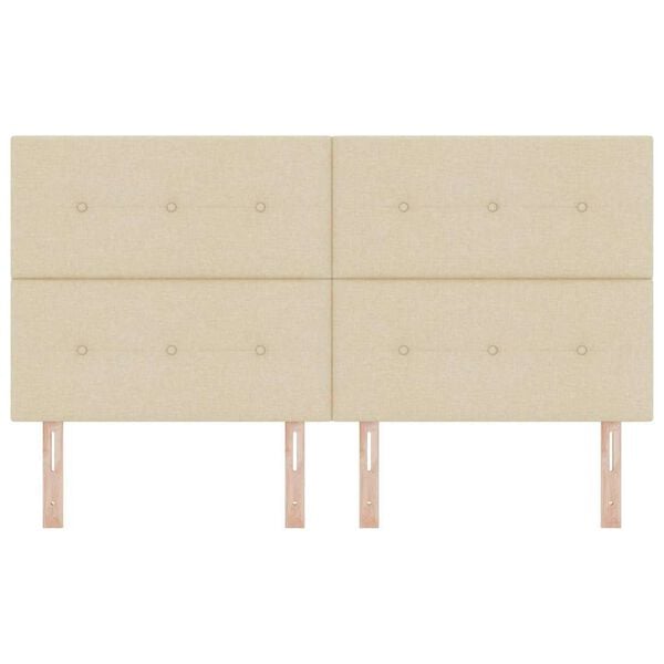 vidaXL Cabeceira com cabeceira Creme 180 cm Couro Sint&eacute;tico