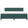 vidaXL Cama Box Spring LED com led Verde Escuro 180 x 200 cm Veludo