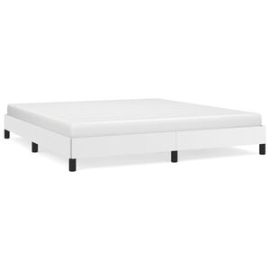 vidaXL Estrutura de cama 180x200cm couro artificial branco